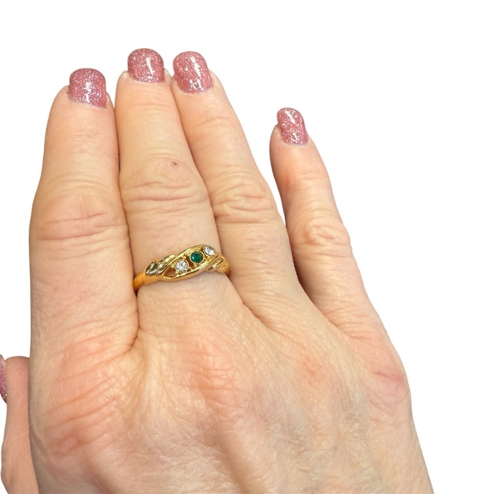 Avon “subtle brilliance” open filigree ring size 9 NIB vintage 1991